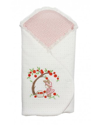 Миниатюра фотографии Осьминожка одеяло-конверт с жесткой спинкой и шапочка яблочный садик