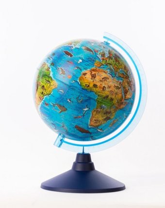 Миниатюра фотографии Globen глобус зоогеографический детский 21 см с подсветкой