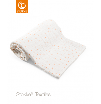 Миниатюра фотографии Муслиновое одеяло stokke coral bee ocs, 100x100 см
