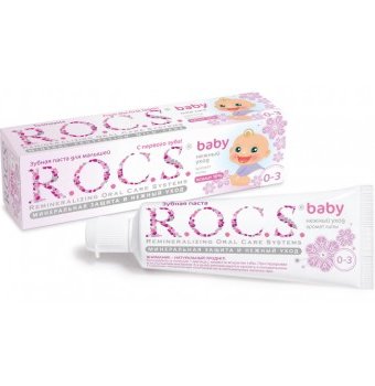 Миниатюра фотографии Зубная паста r.o.c.s. для малышей аромат липы 45гр.