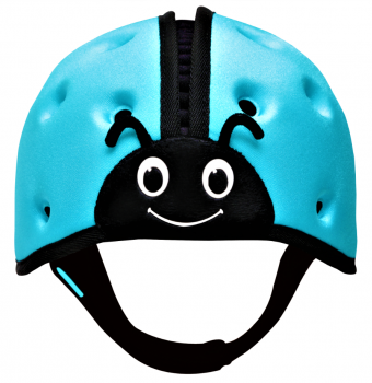 Миниатюра фотографии Мягкая шапка-шлем для защиты головы safeheadbaby "божья коровка", синий