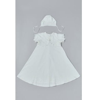 Миниатюра фотографии Крестильное платье choupette, экрю