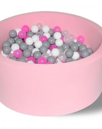 Миниатюра фотографии Hotenok сухой бассейн розовые пузыри 40 см с комплектом шаров 200 шт.